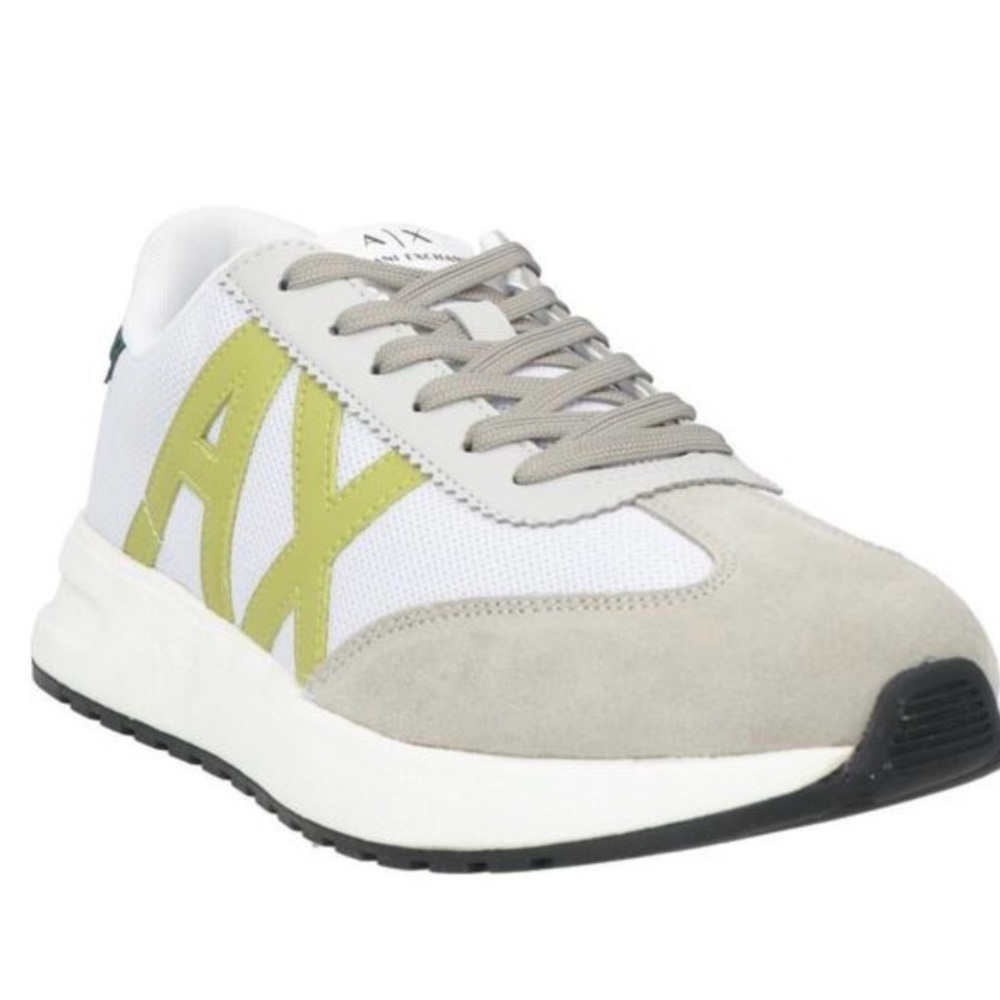 Armani Exchange White/Green Low Top Sneakers Men’s Size 8